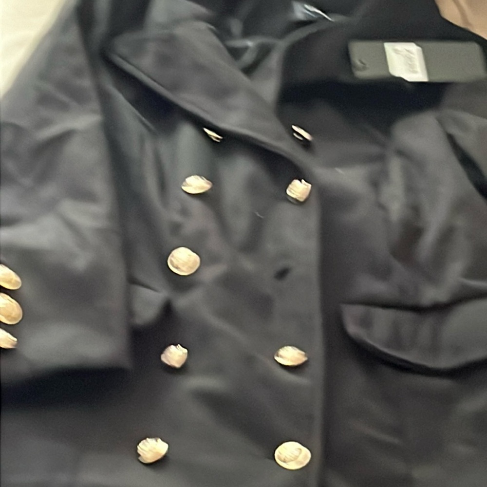NWT IDEALSANXUN Womens Fall/ Winter  Coats Double Breasted Midi Peacoat Black M